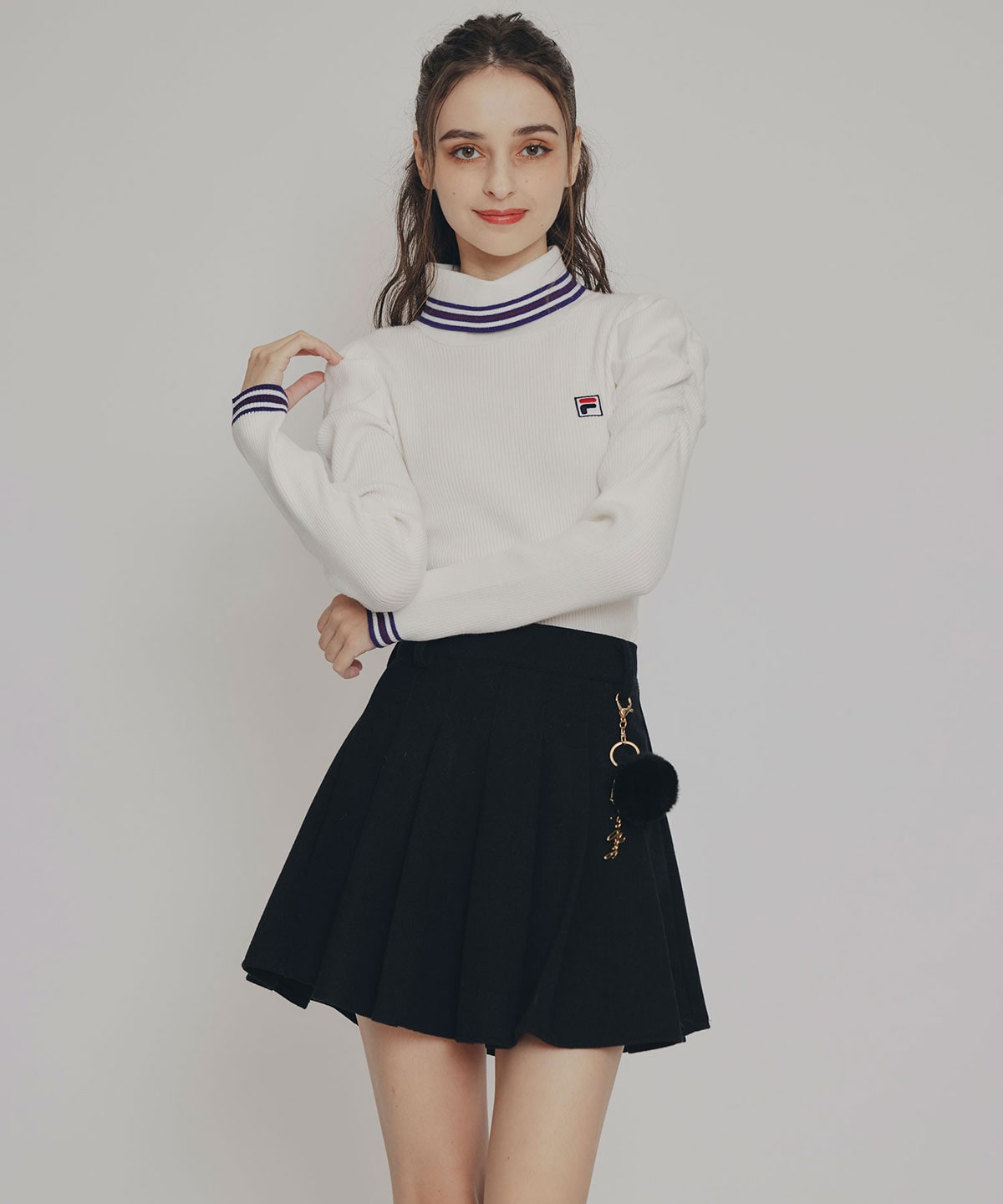 ［FILA×REDYAZEL］ラインタートルニットプルオーバー