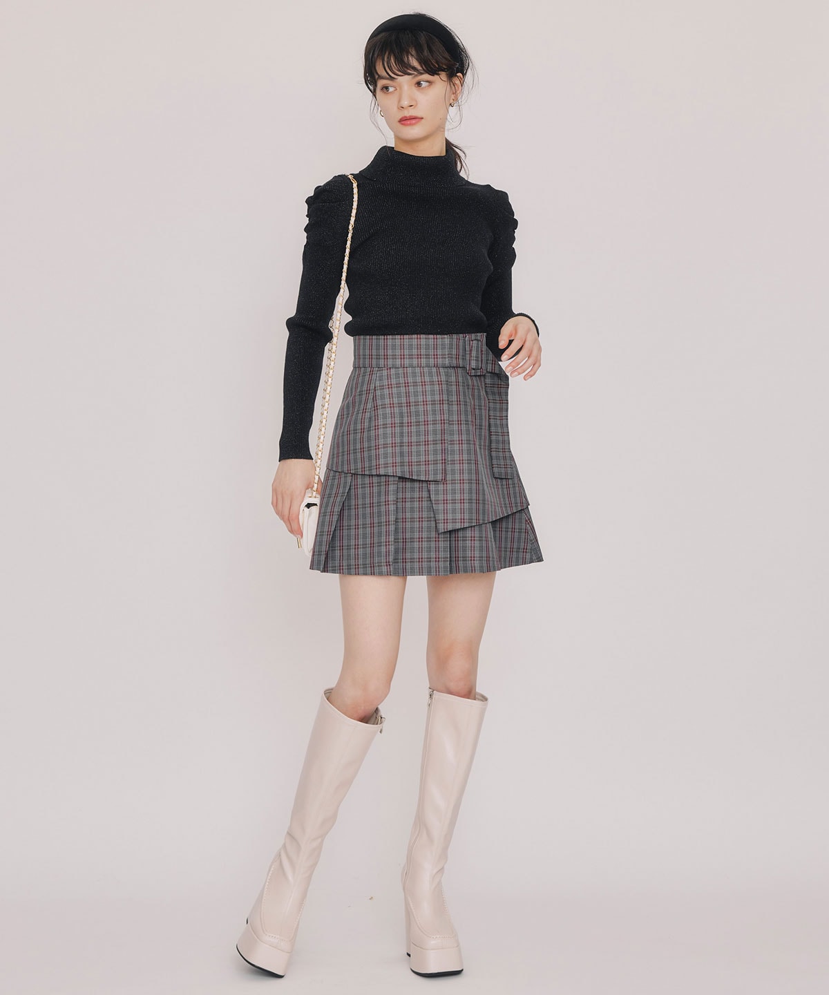 ラメタートルニットプルオーバー