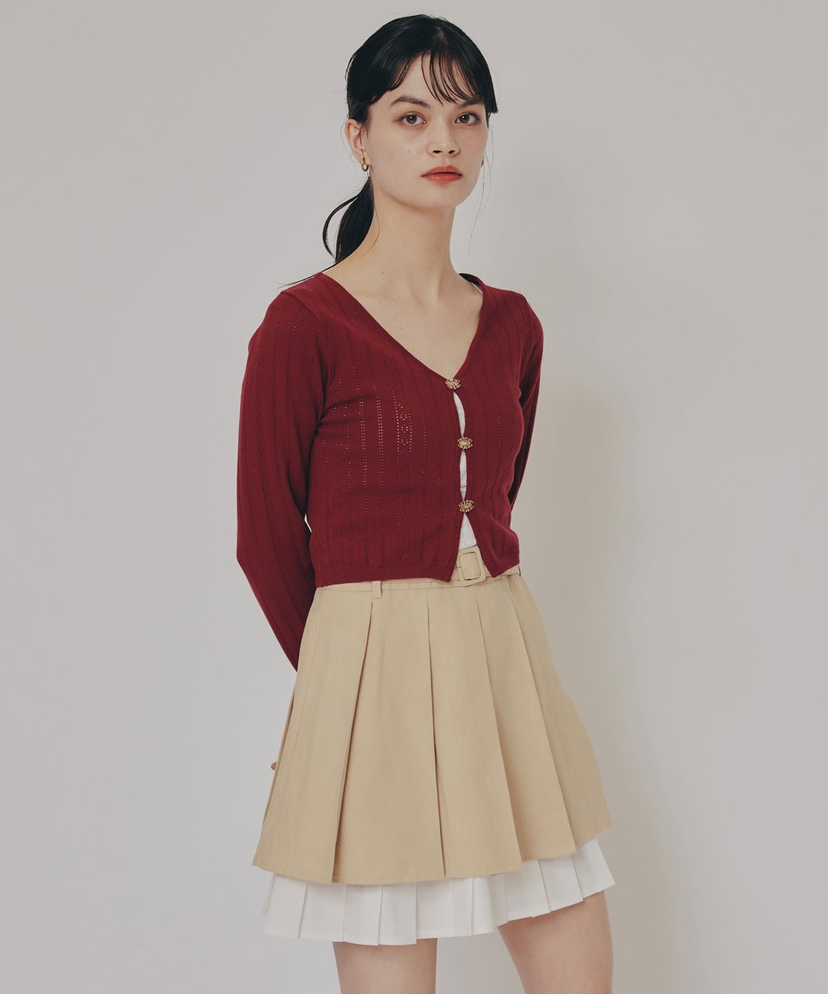 バタフライホックニットカーディガン