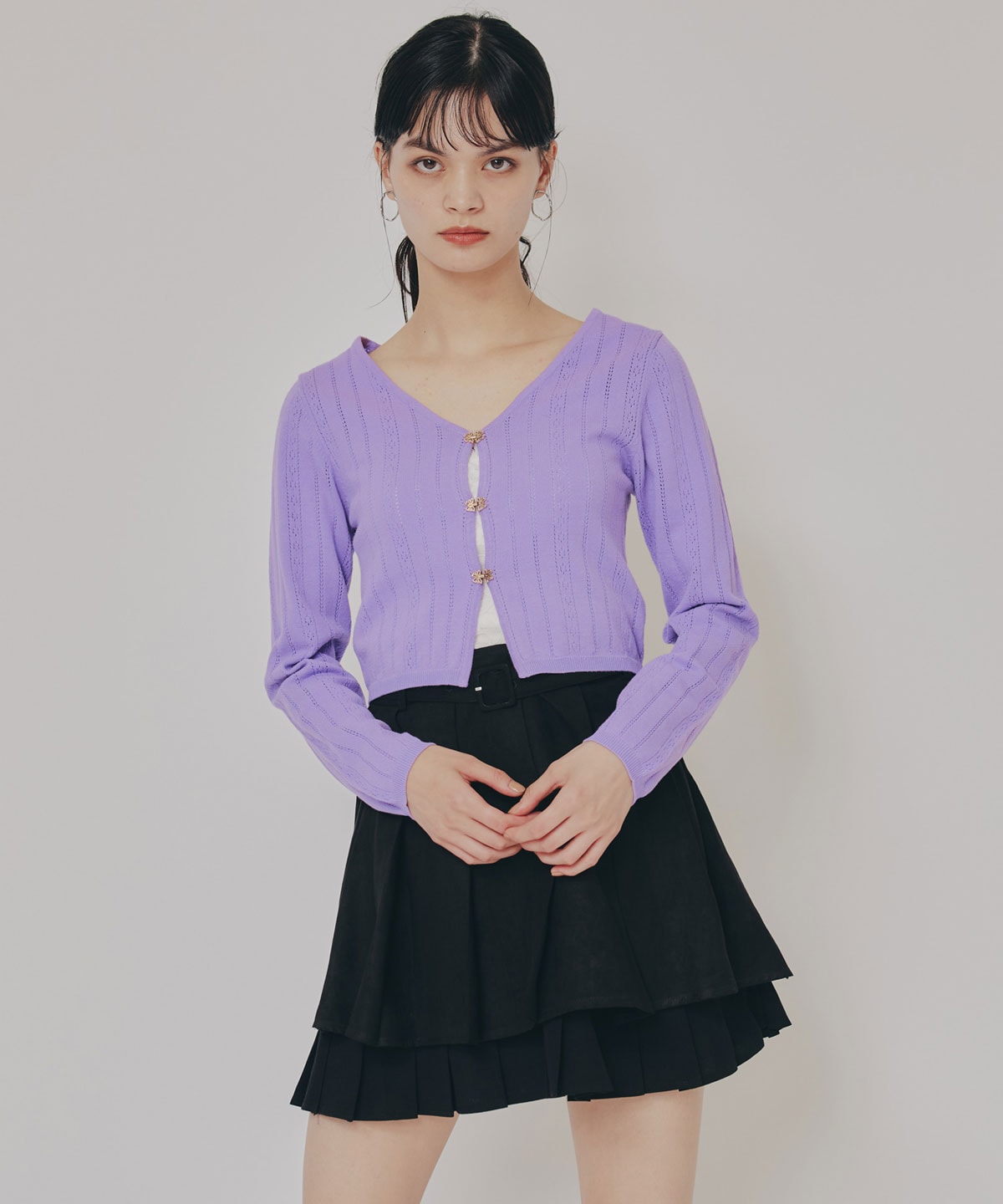 バタフライホックニットカーディガン