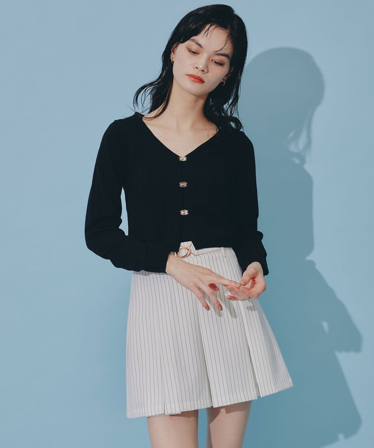 バタフライホックニットカーディガン