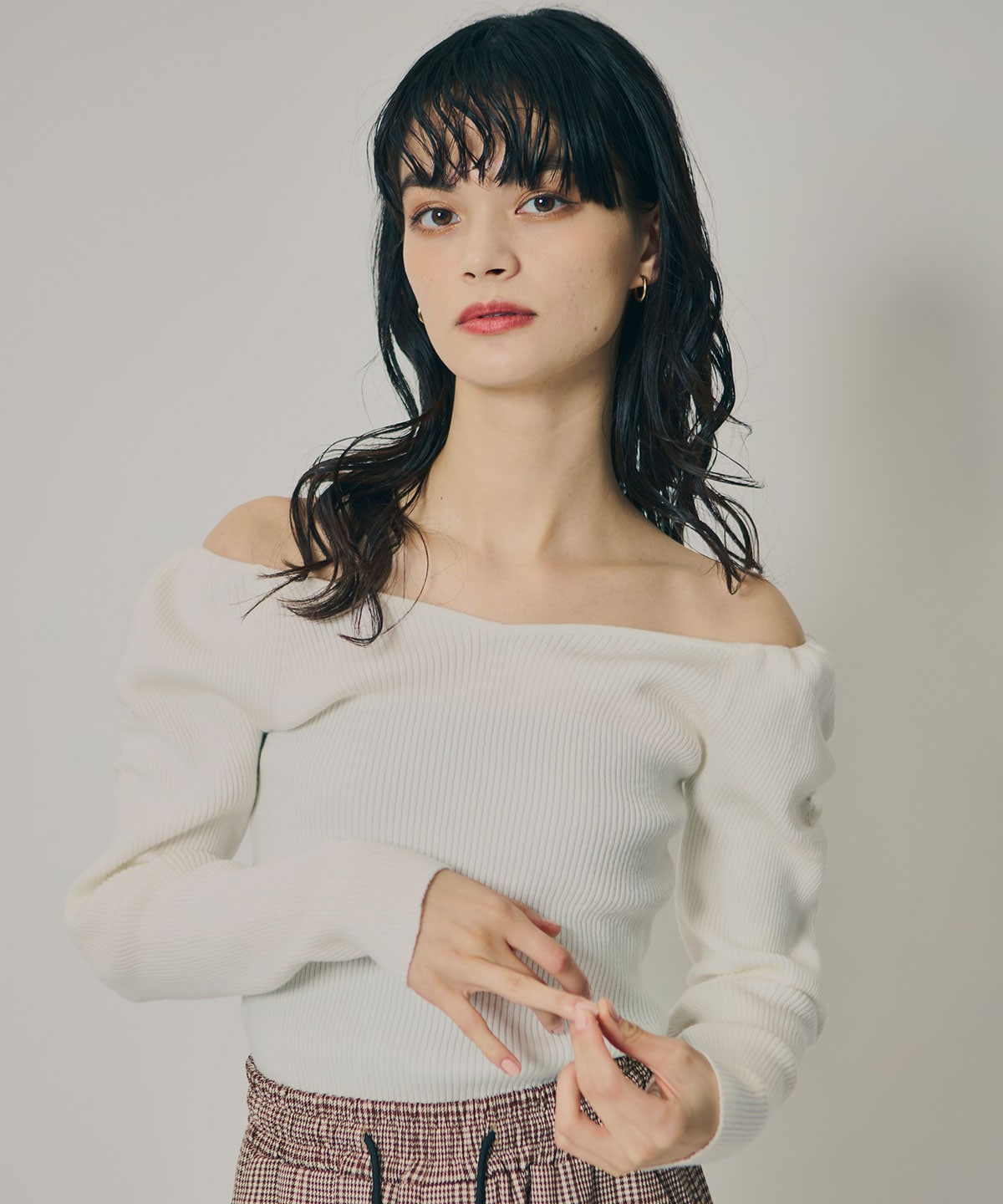 4wayリブニットトップス