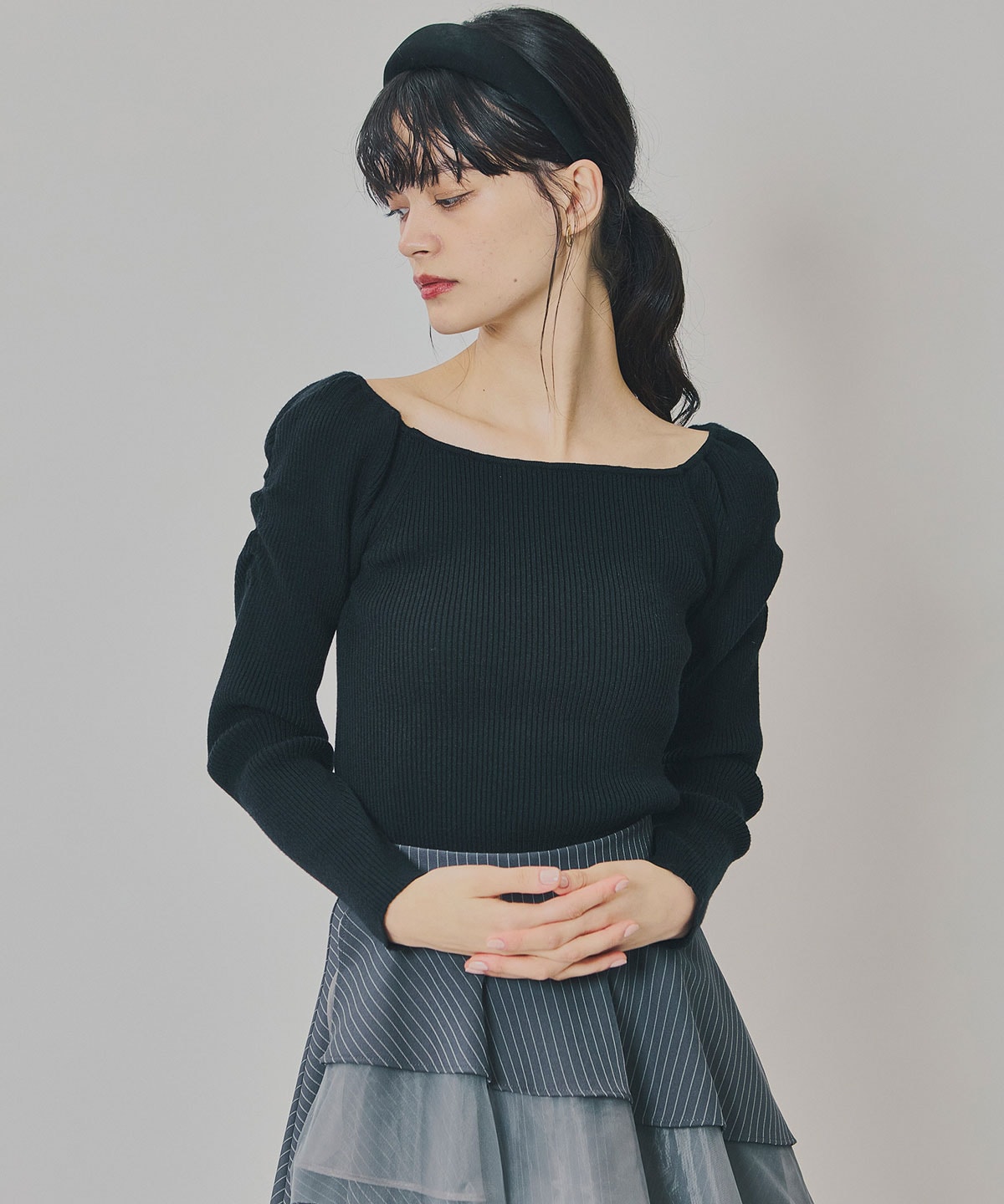 4wayリブニットトップス