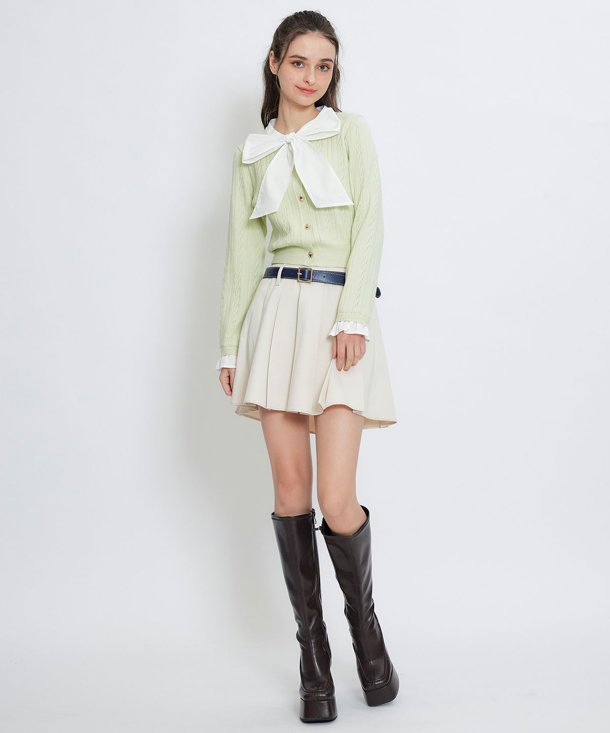 ローベルトインナーパンツプリーツミニスカート