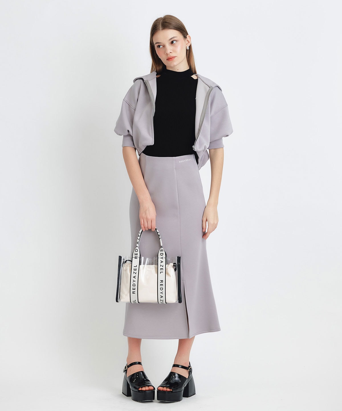 ダンボールセミマーメイドスリットロングスカート