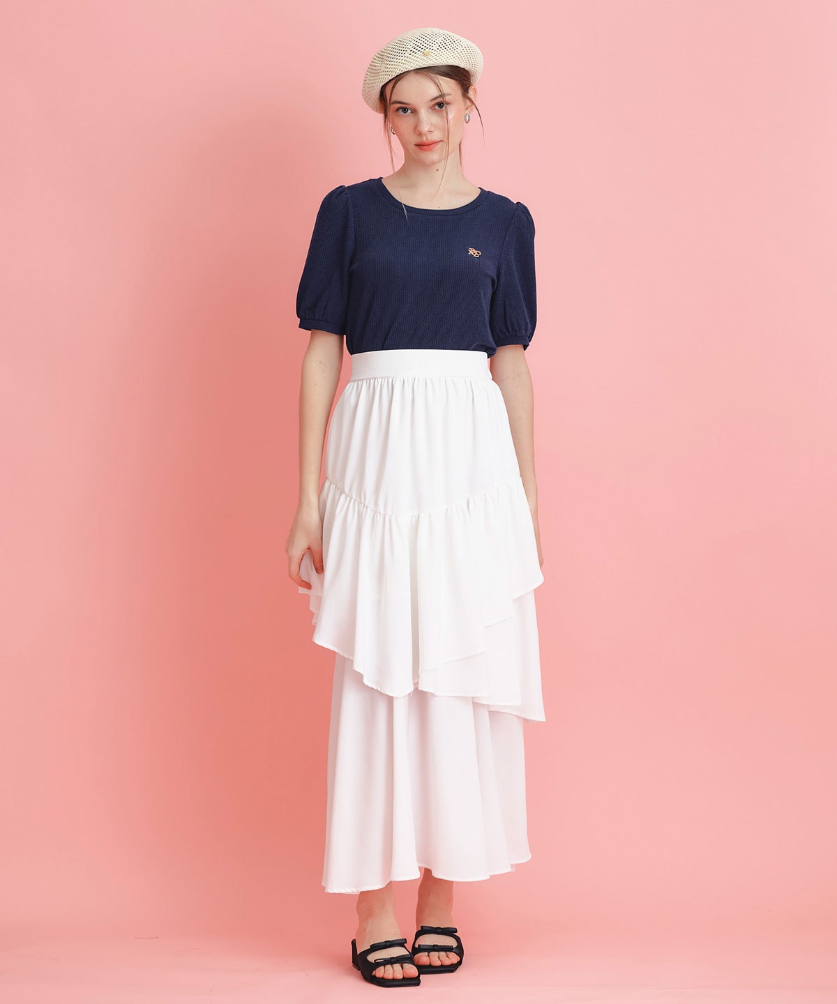 ジャガードカットロゴプルオーバー