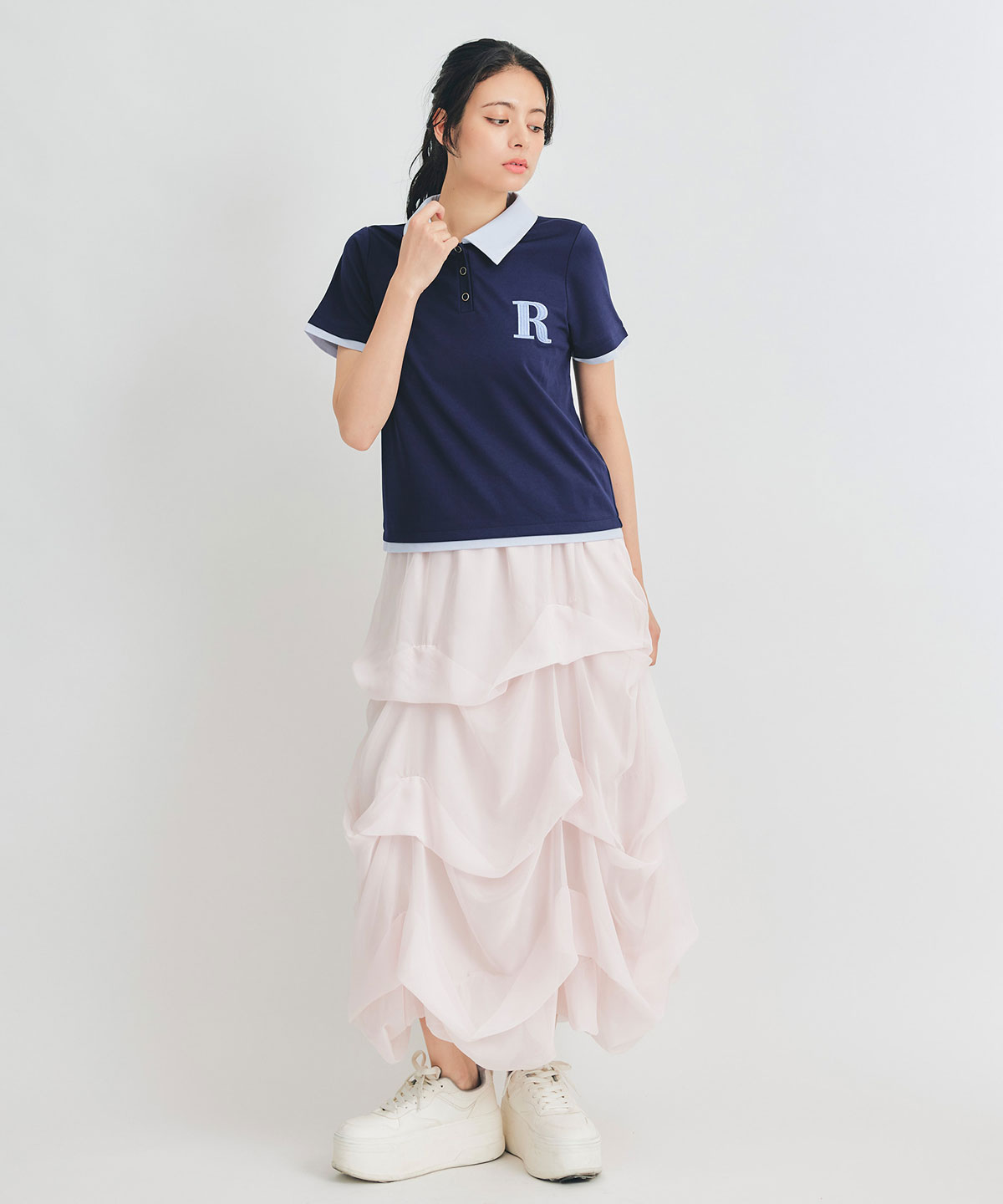 RポロレイヤードTシャツ