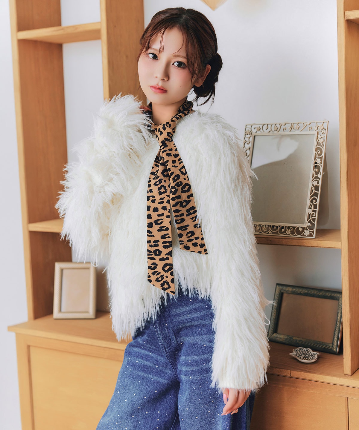 【=LOVE 大場花菜さん着用】2WAYループヤーンシャギーニットトップス
