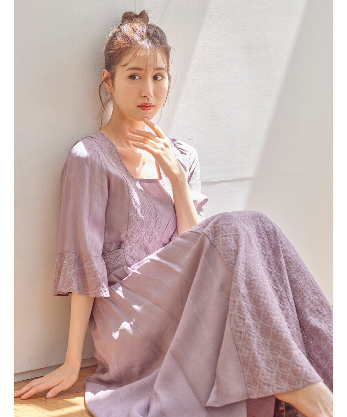 ボヘミアンベルトリボンワンピース S ピンク Swingle 公式オンラインショップ バーンデストローズ