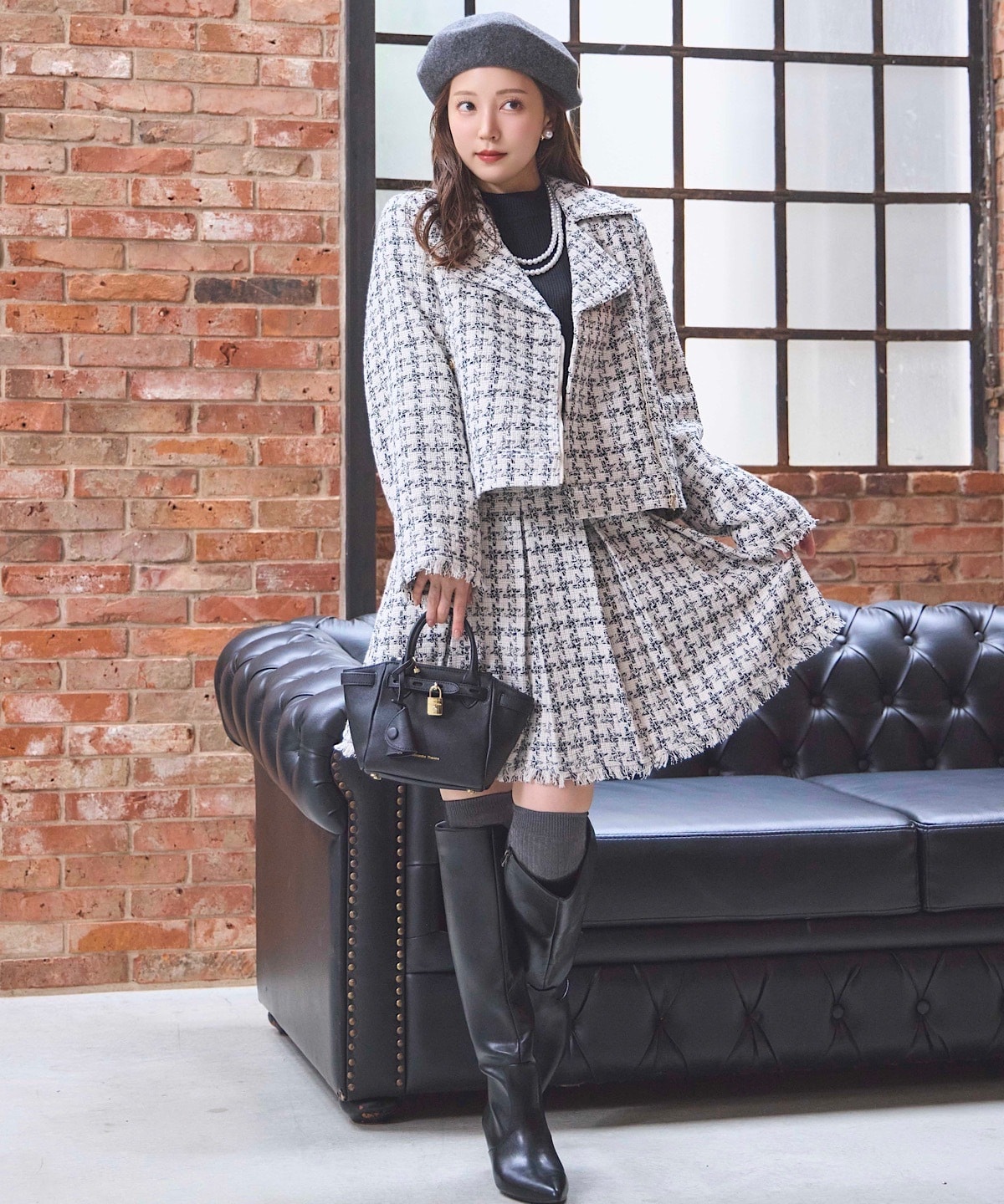 もっちり美シルエットプチハイネックニットプルオーバー