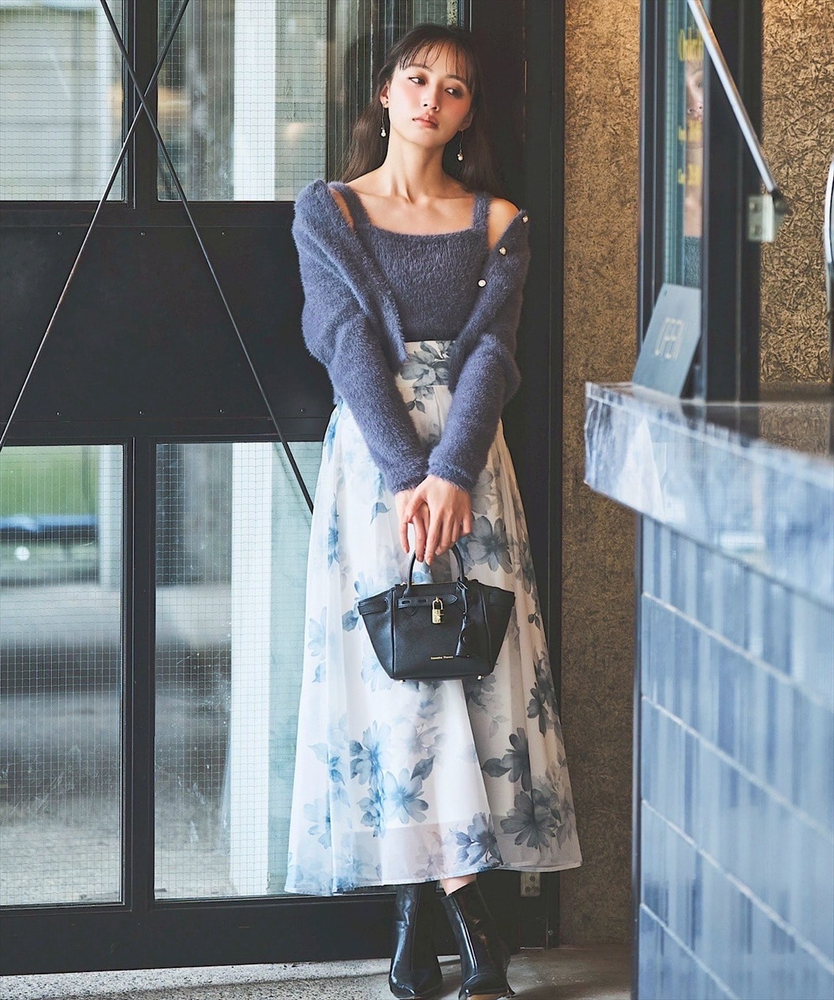 【再入荷】フラワープリントフレアスカート