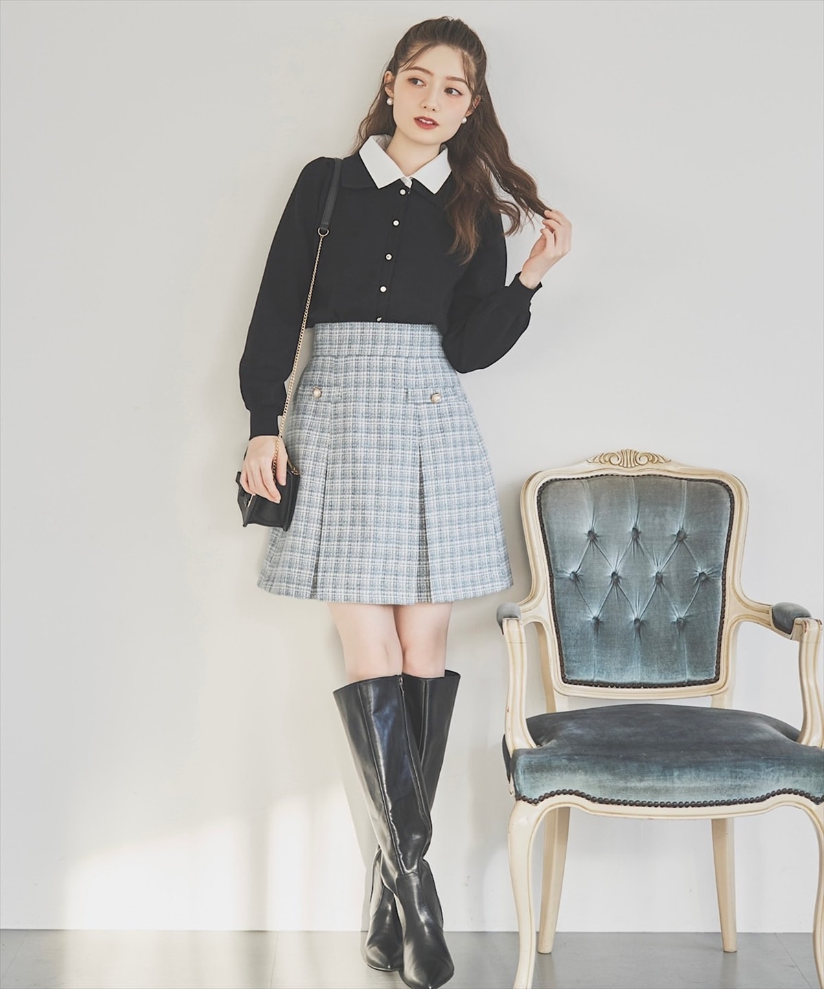 【11/21(Fri)発売】ツイードタックミニスカート