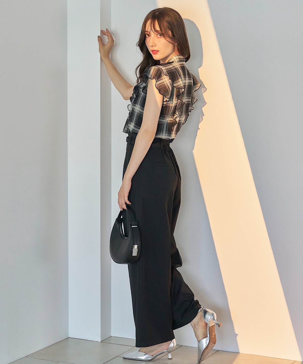 ベルテッドワイドパンツ