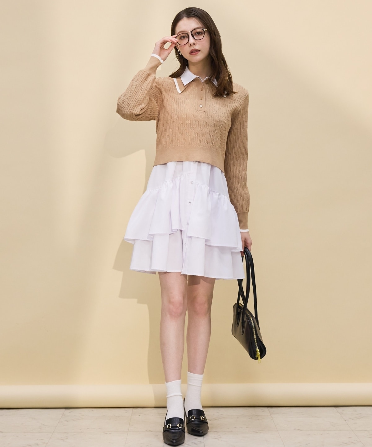 【再入荷】ティアードシャツワンピース