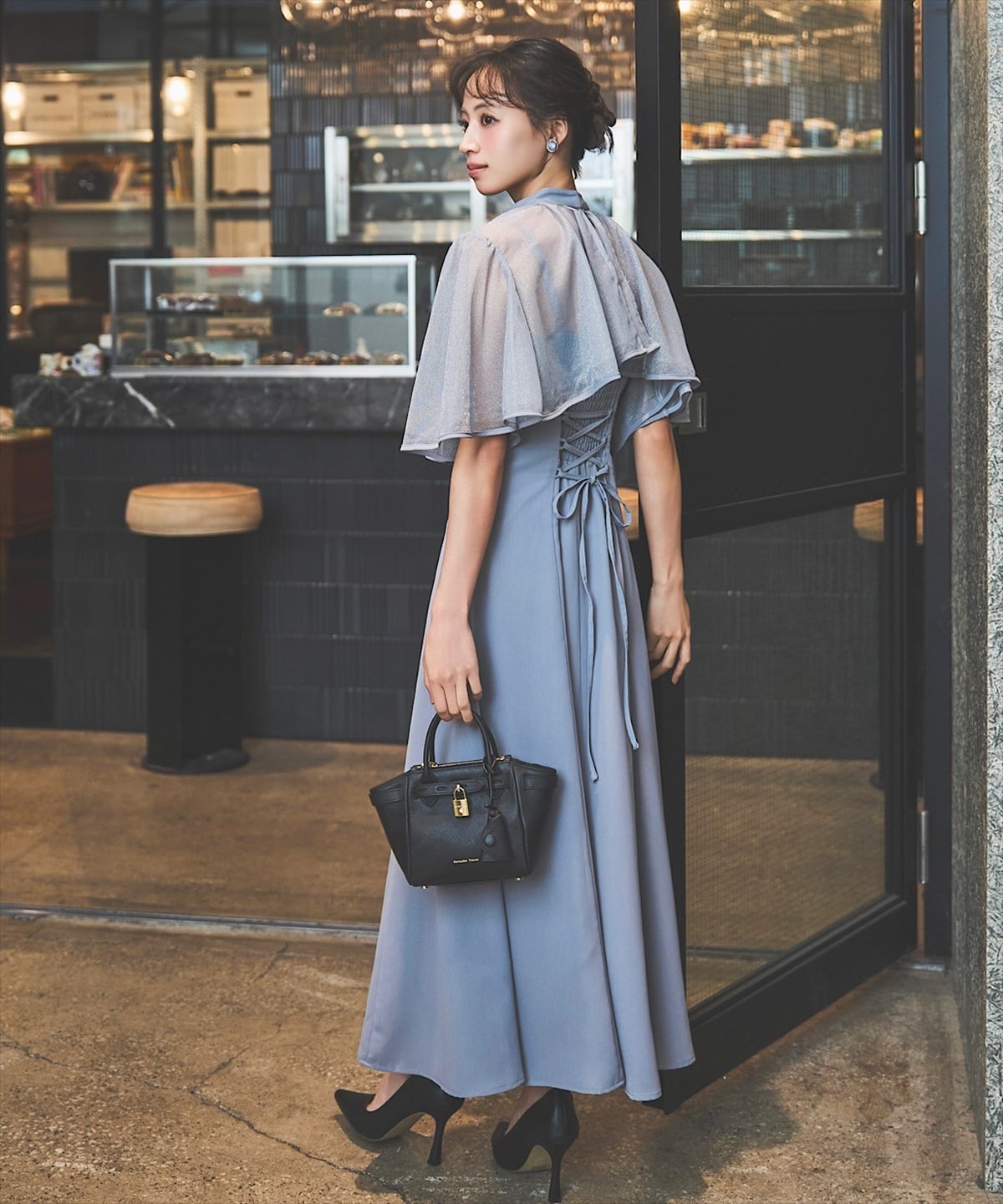 ラメチュールボレロセットアップフレアドレス