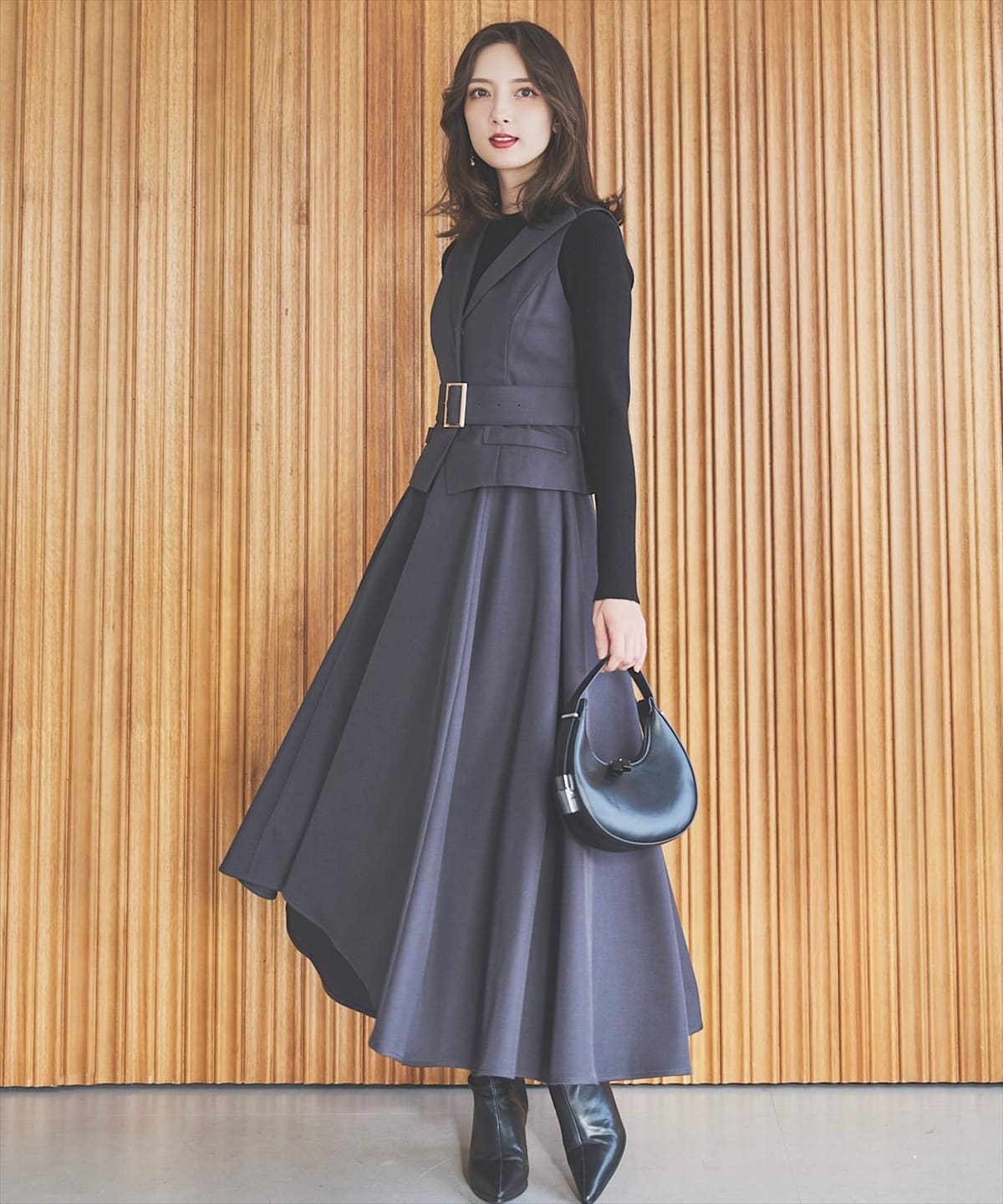 【予約受付中】ジレアシメワンピースセットアップ