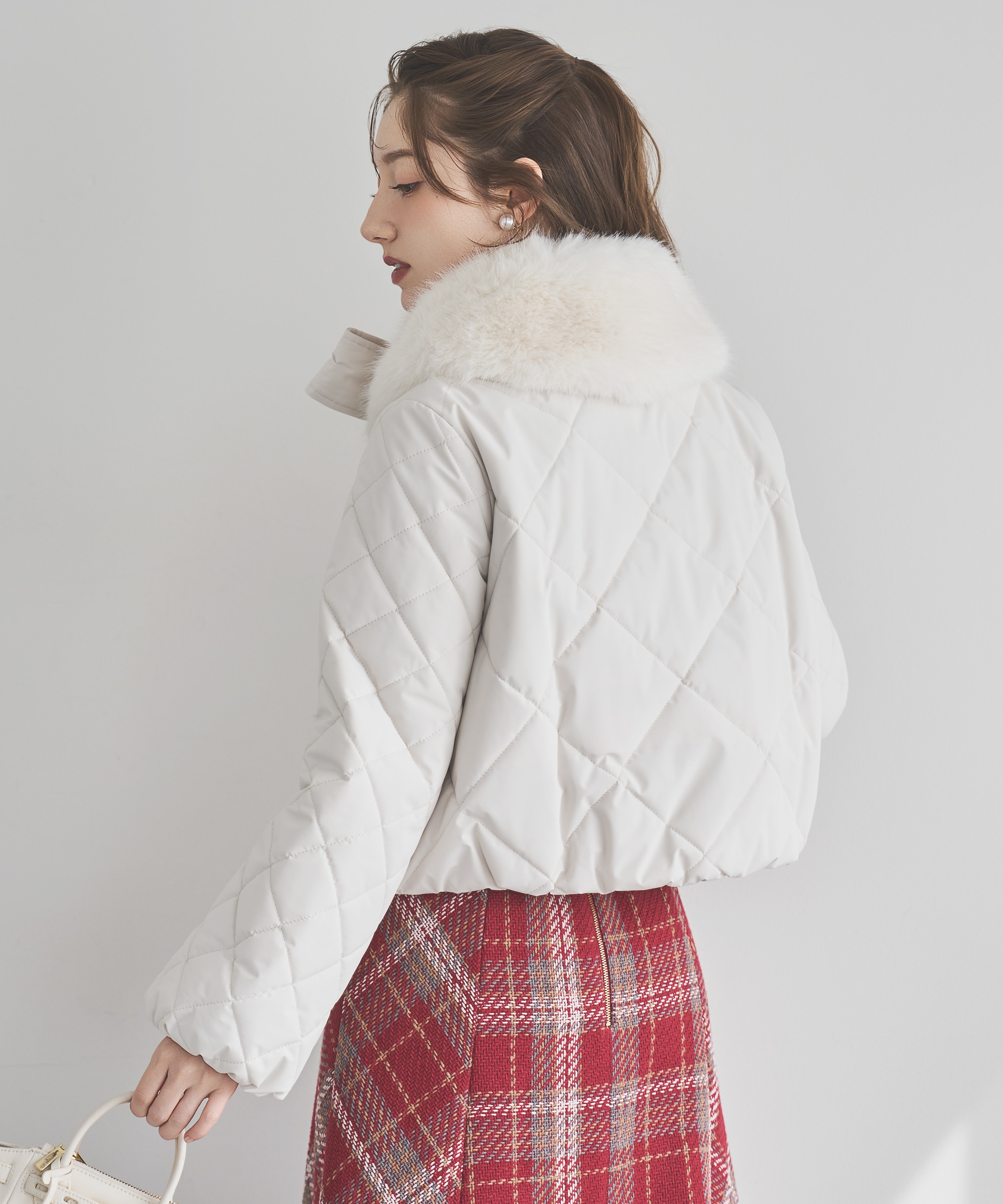 エコファーキルティングショートコート