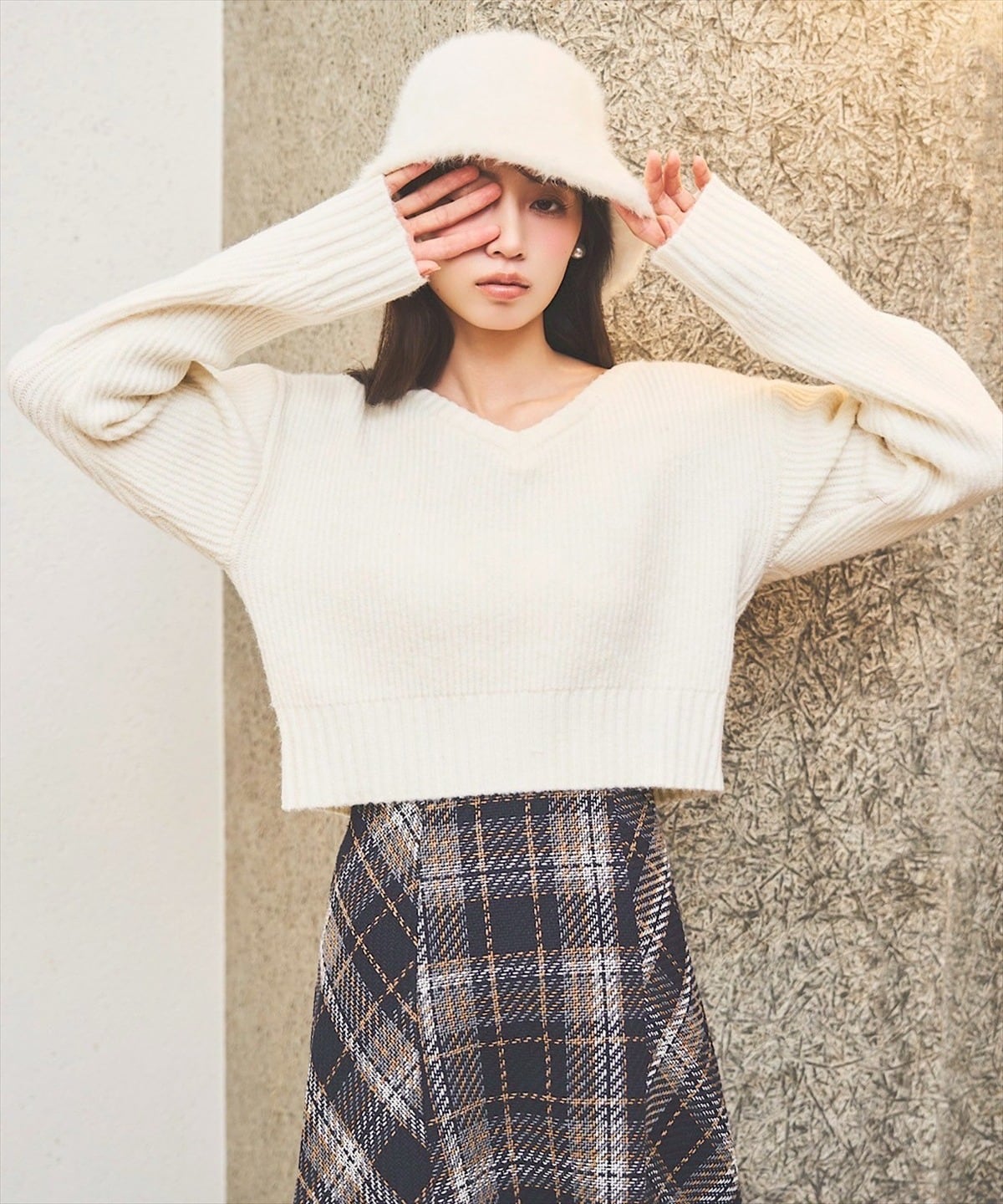 バックリボンニットプルオーバー