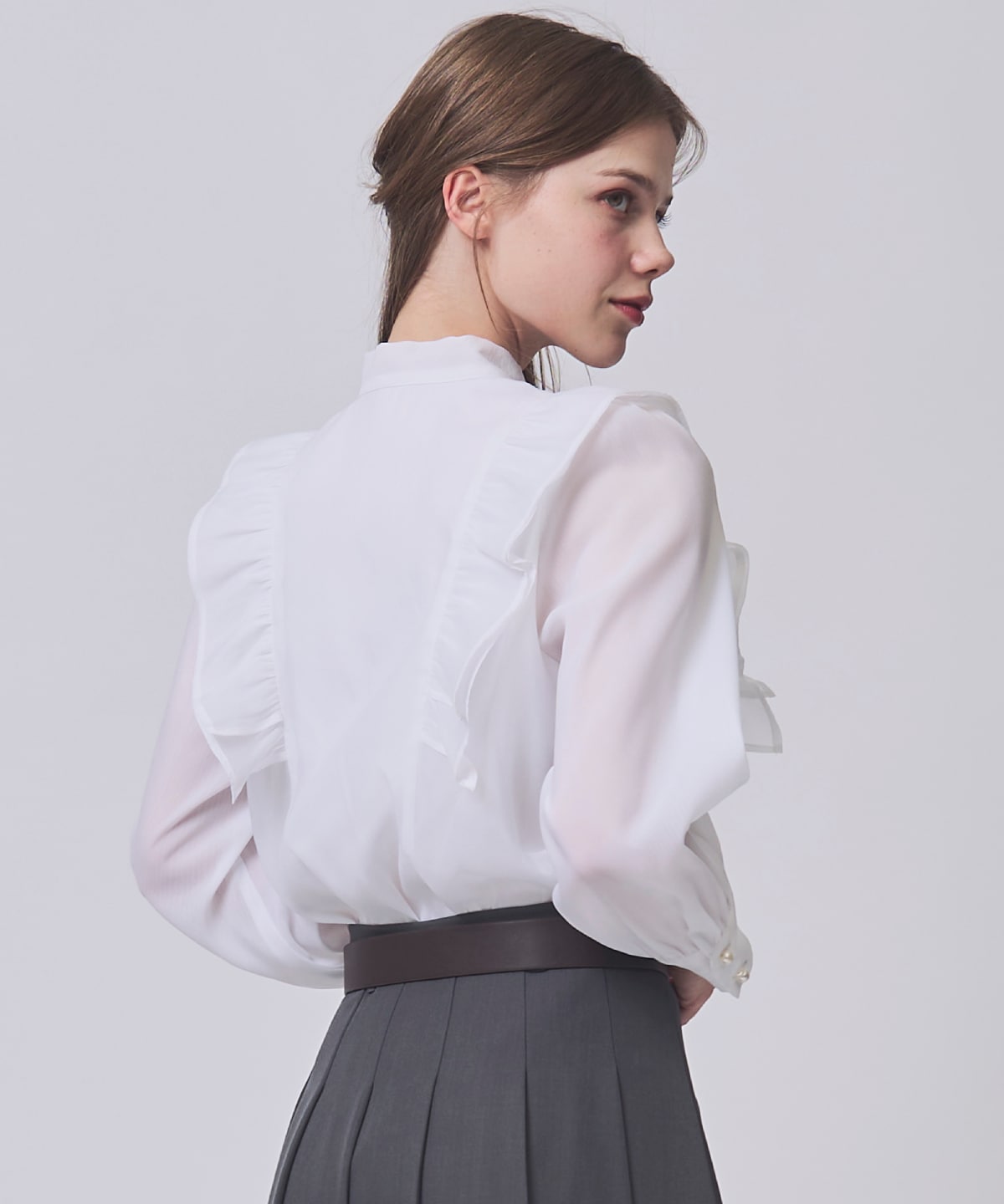 【2/20(Fri)発売】シアーBIGリボンタイブラウス