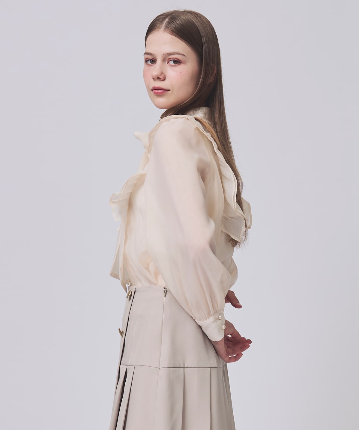 【2/20(Fri)発売】シアーBIGリボンタイブラウス