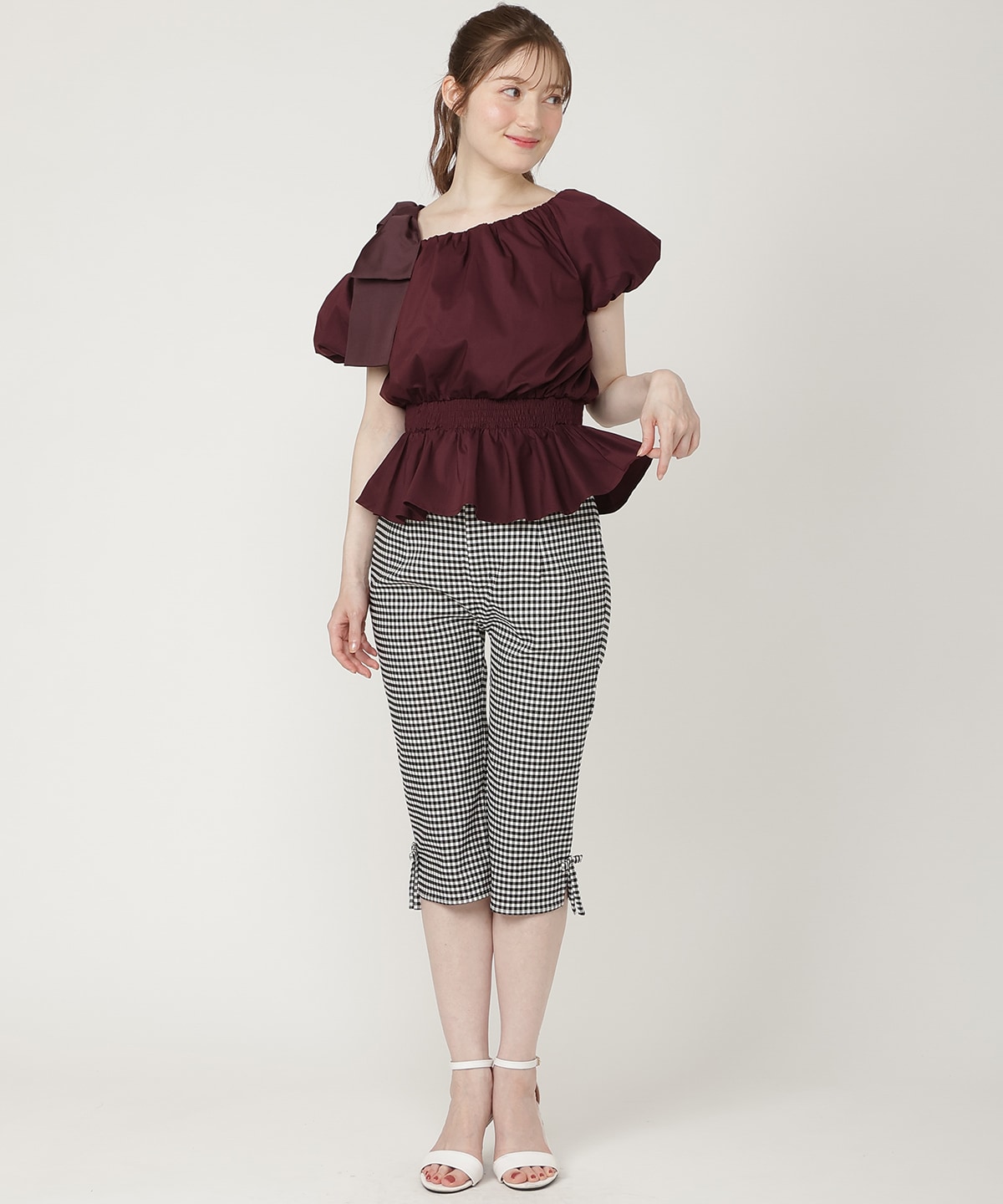 【5/29発売】バルーンオフショルペプラムブラウス