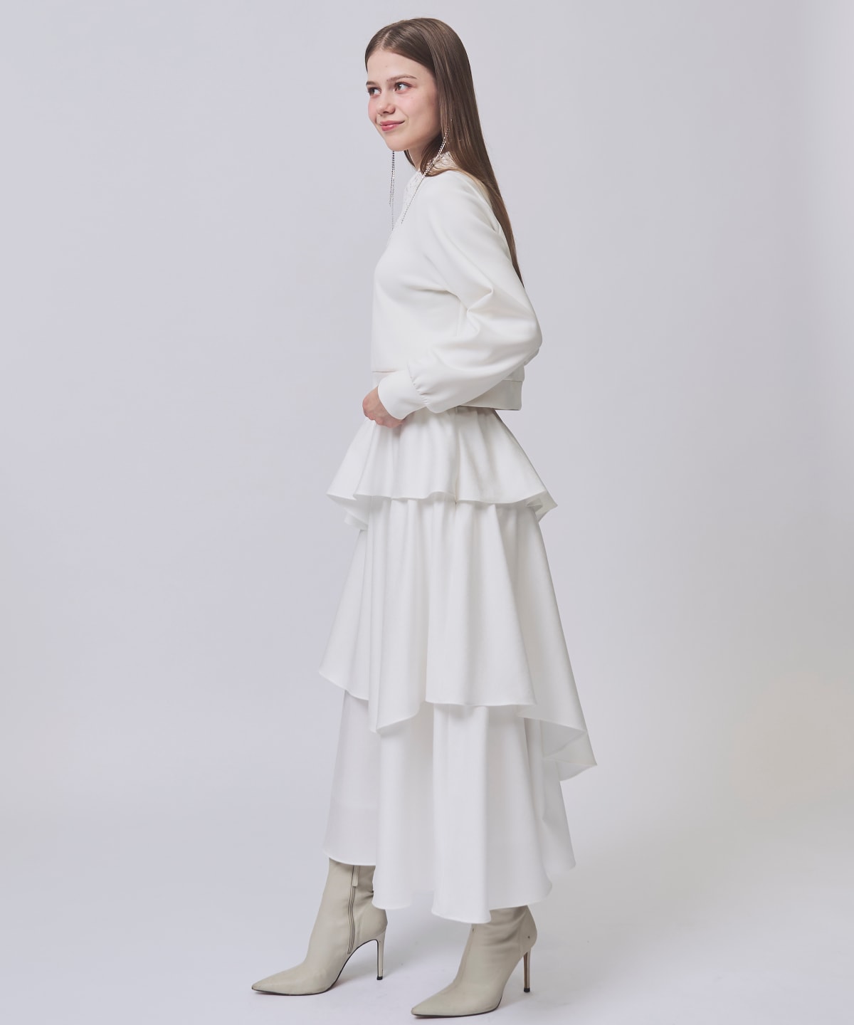 【2/20(Fri)発売】麻調ティアードスカート