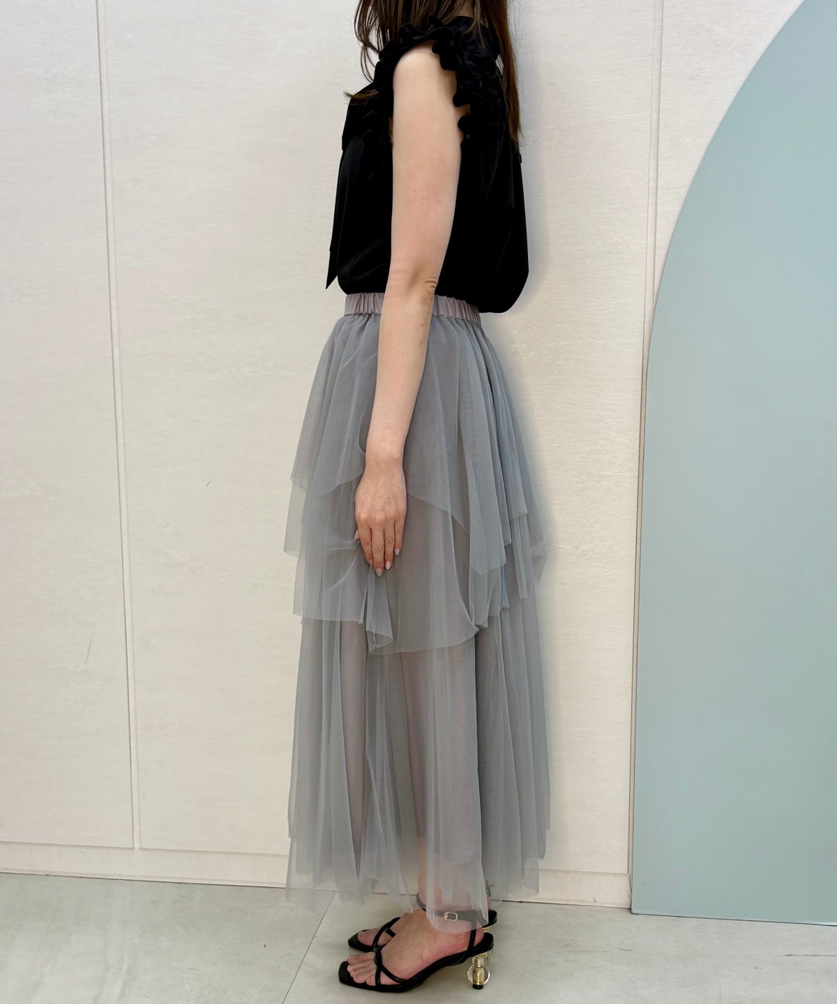 【4/10(Fri)発売】ボリュームチュールティアードスカート
