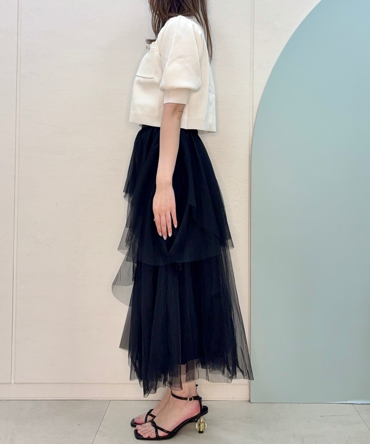 【4/10(Fri)発売】ボリュームチュールティアードスカート