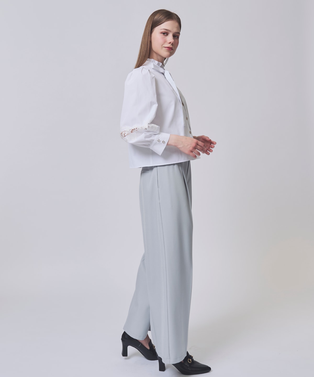 【2/20(Fri)発売】ベルテッドセンタープレスワイドパンツ