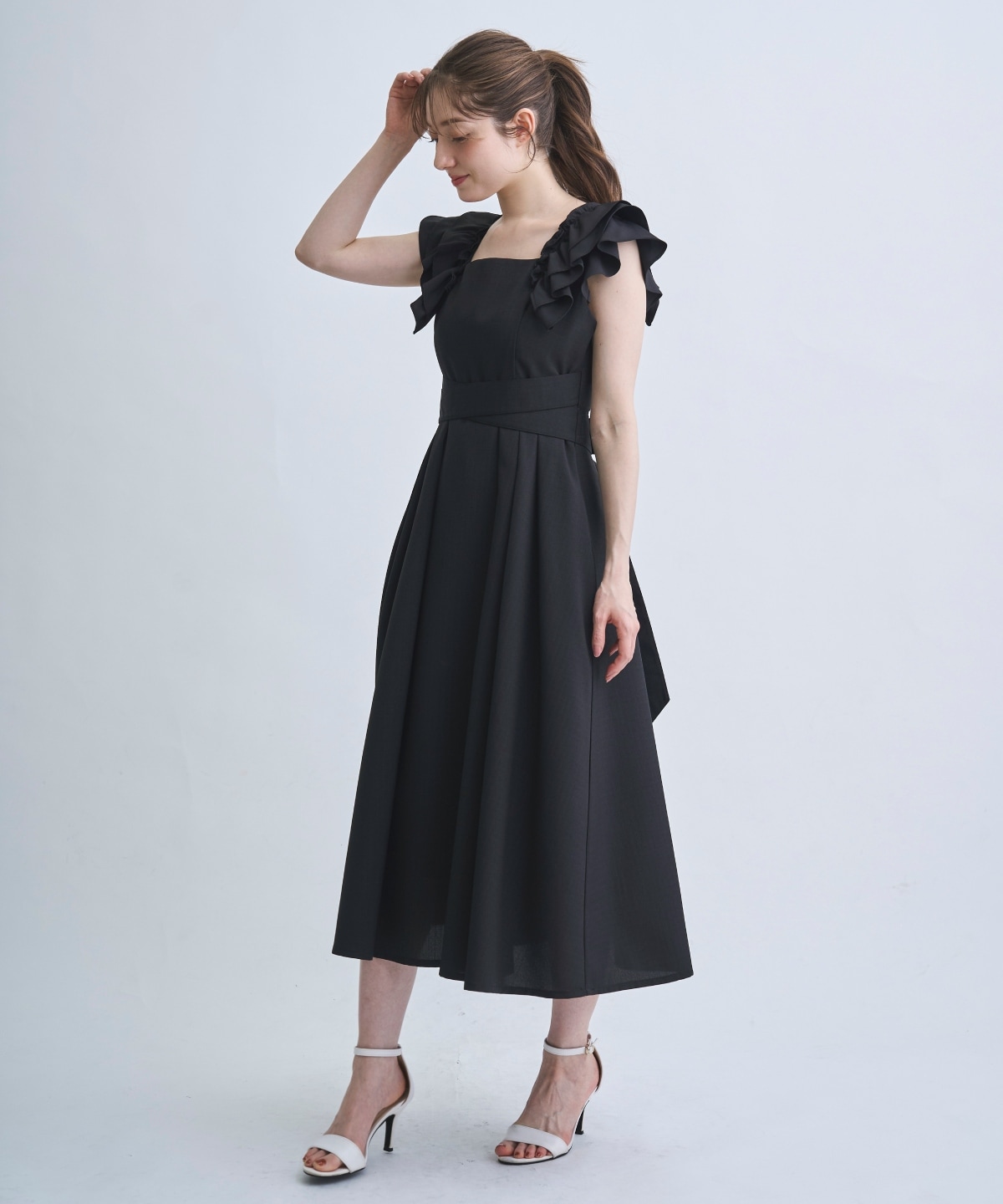 【3/19(Thu)予約開始】バックリボン袖フリルワンピース