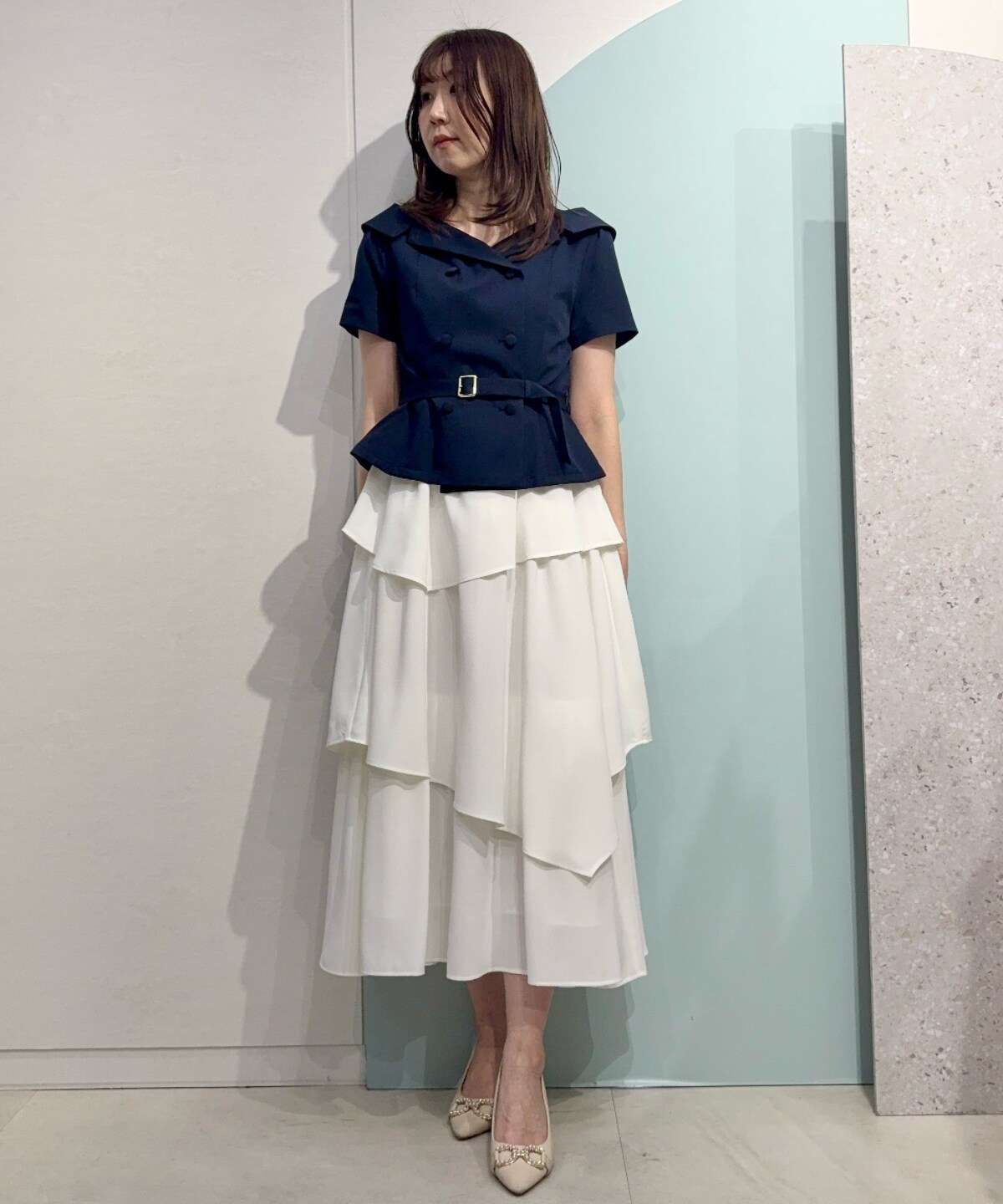 【3/13(Fri)発売】オフショルジャケットドッキングワンピース