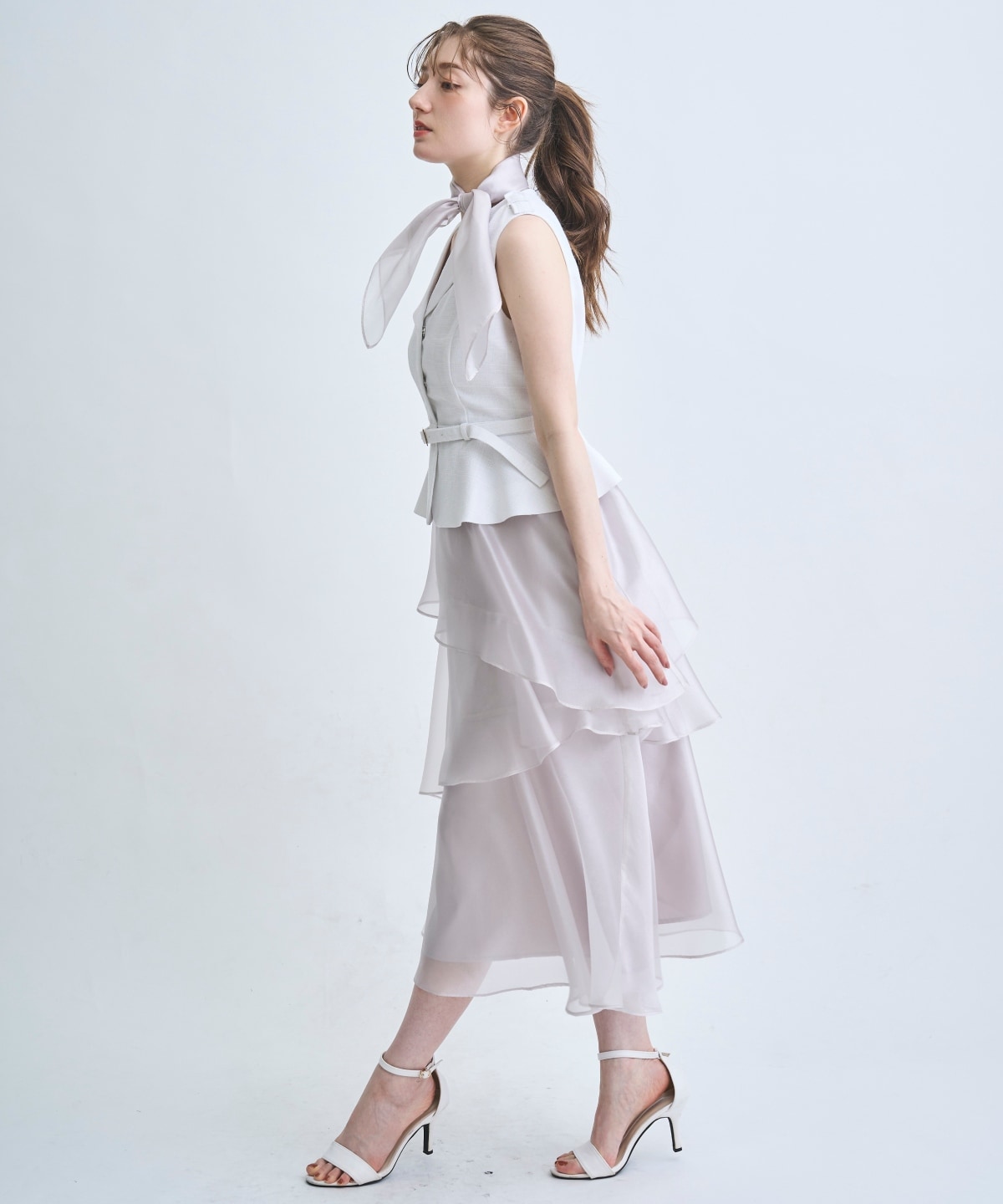 【4/10(Fri)予約開始】ジレドッキングティアードスカートワンピース