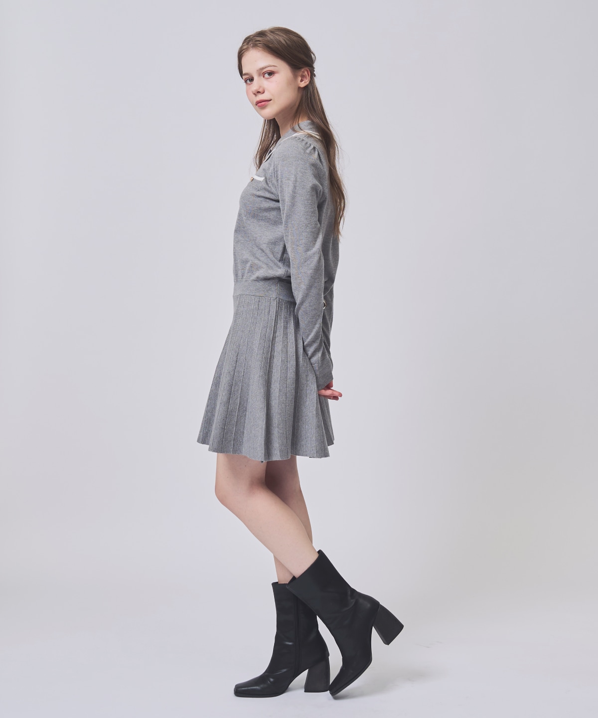 【1/23(Fri)発売】配色ポロニットミニワンピース