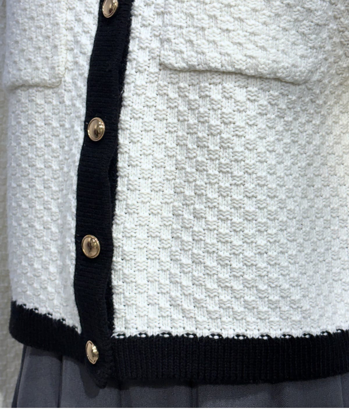 配色ニットジャケット