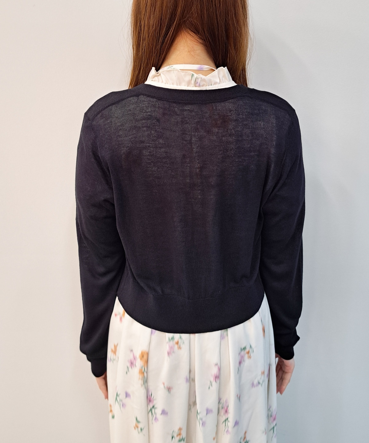 【5/1(Fri)発売】金ボタンVネックシア―カーディガン