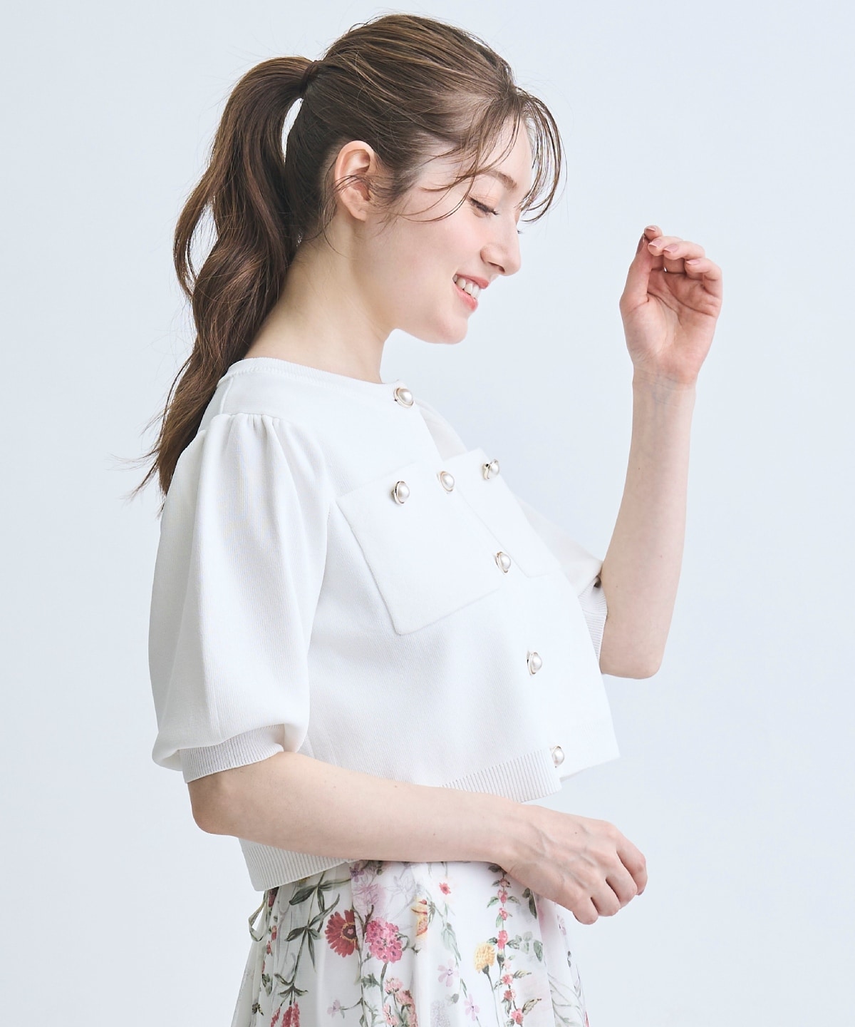 【4/10(Fri)発売】パフスリーブニットカーデプルオーバー