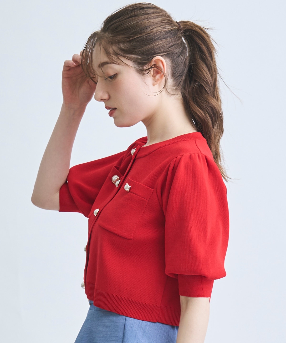 【4/10(Fri)発売】パフスリーブニットカーデプルオーバー