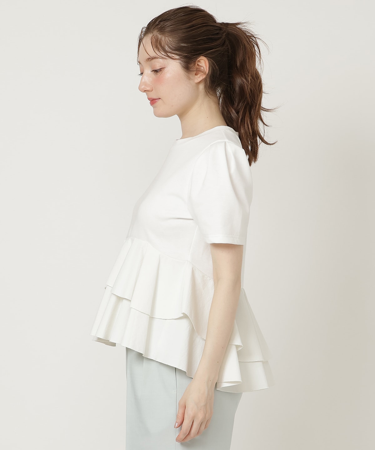 【5/8(Fri)発売】異素材ペプラムトップス