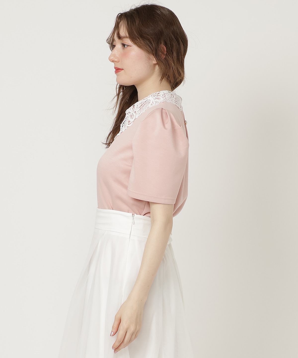 【5/1(Fri)発売】レースカラータックスリーブトップス