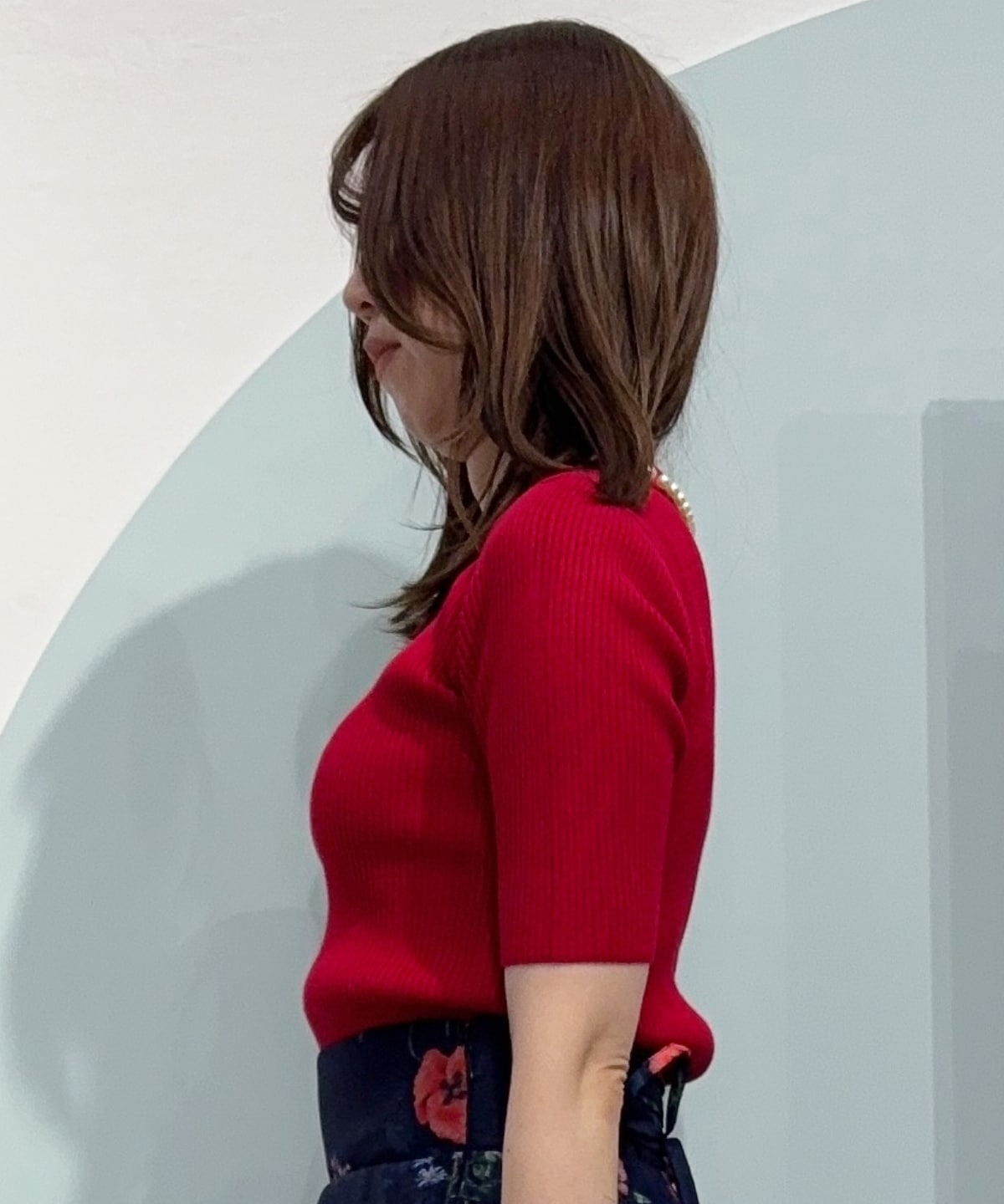 【3/19(Thu)発売】ビジューパールトリミングリブニット