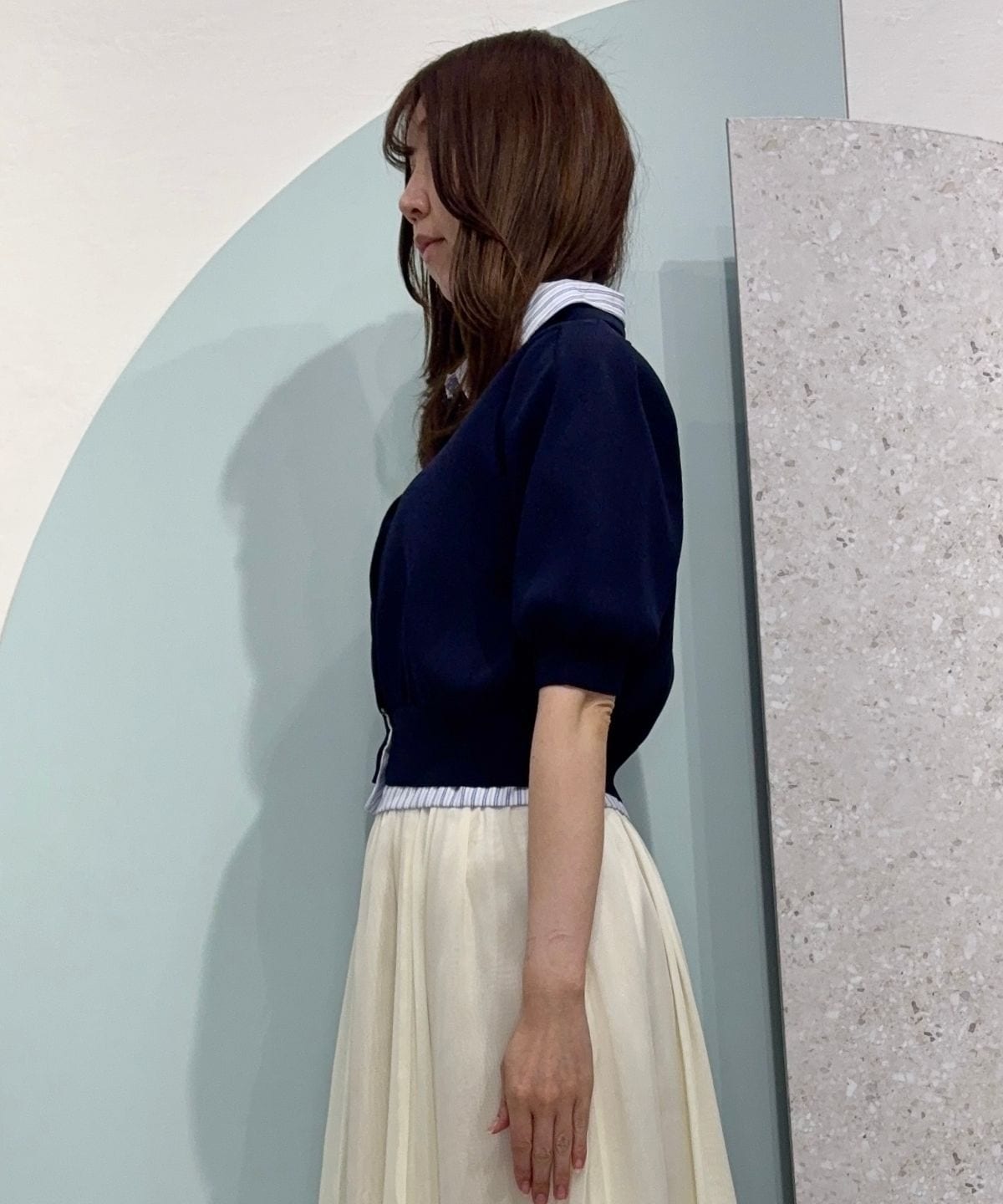 【3/24(Tue)発売】シャツレイヤードニットプルオーバー