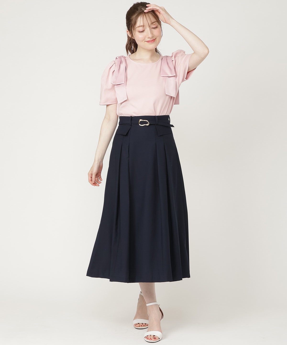 【6/11発売】ショルダーリボンTシャツ