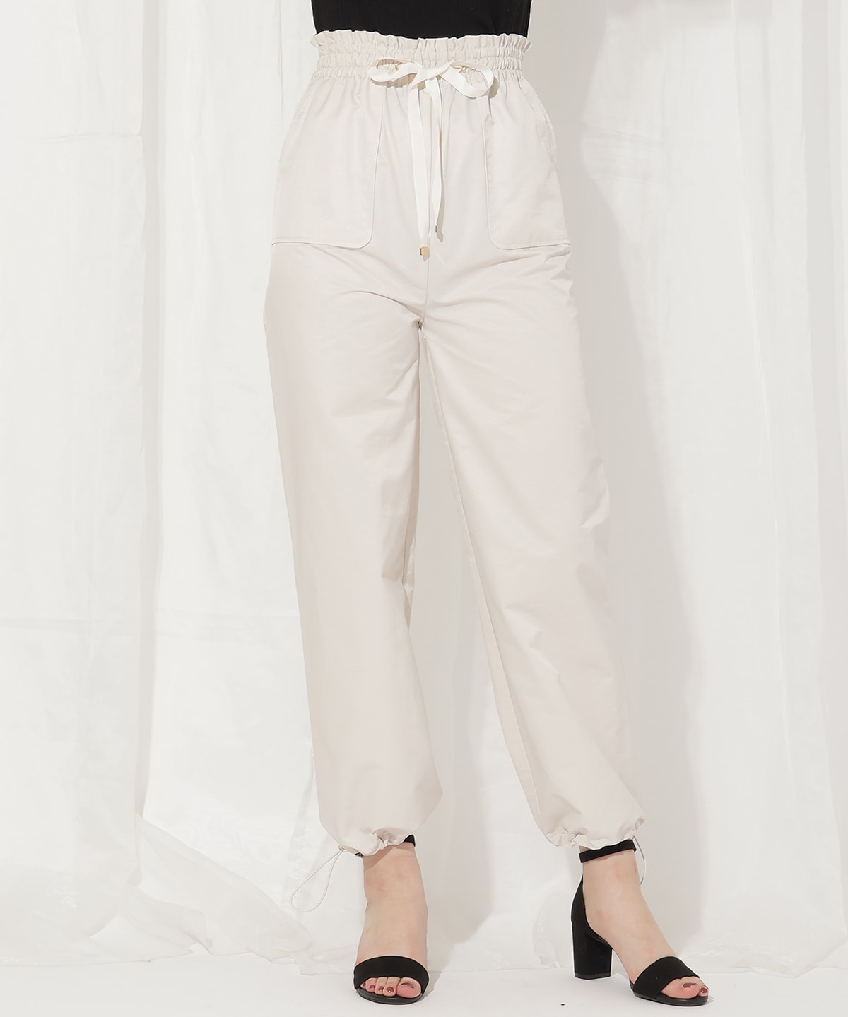 ウエストリボンカーゴパンツ