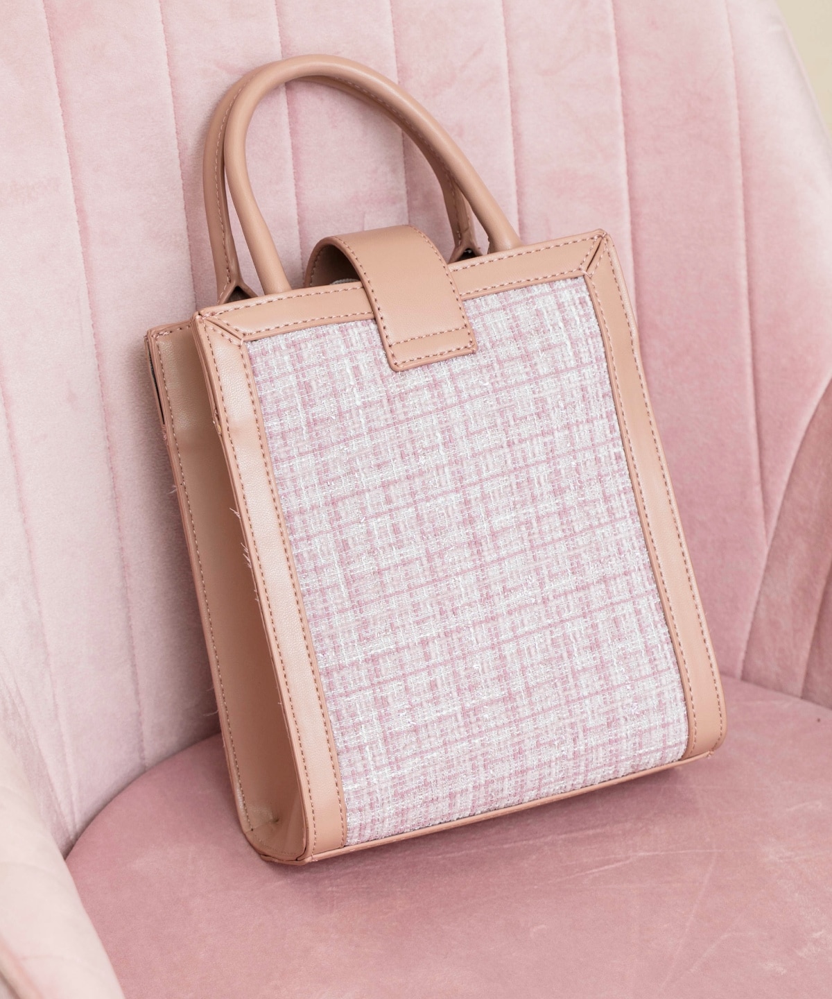 2wayツイードリボンバッグ