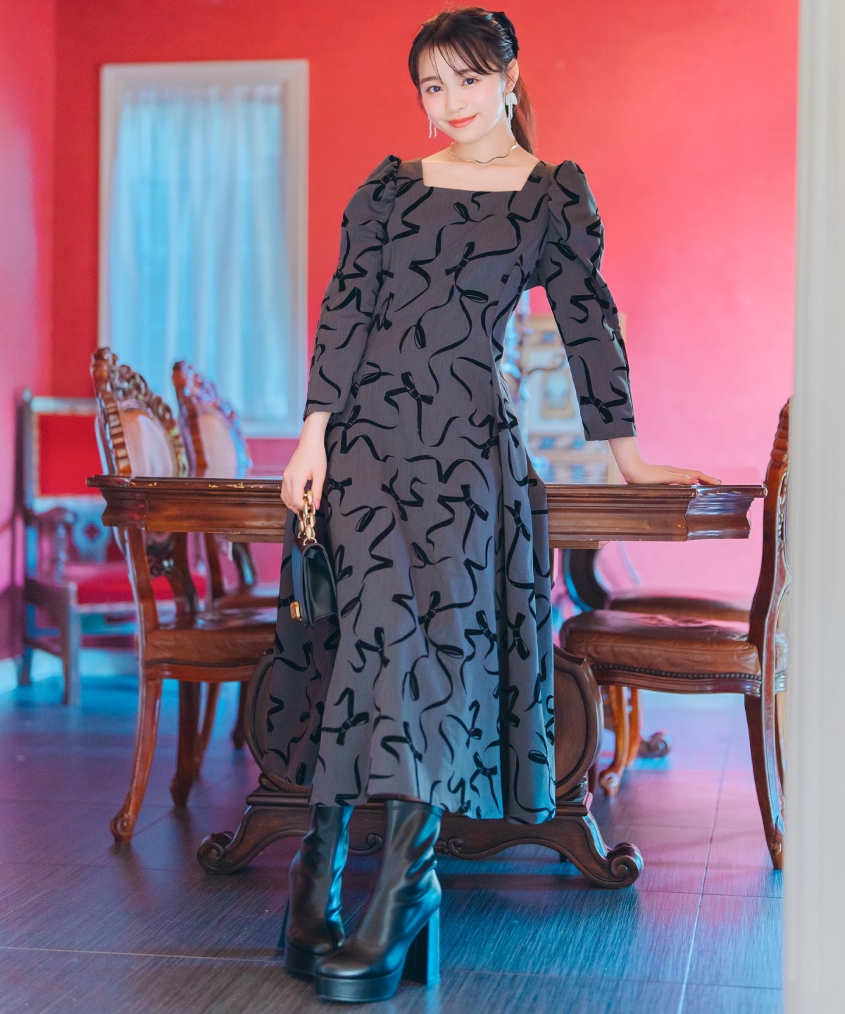 タイツショートブーツ