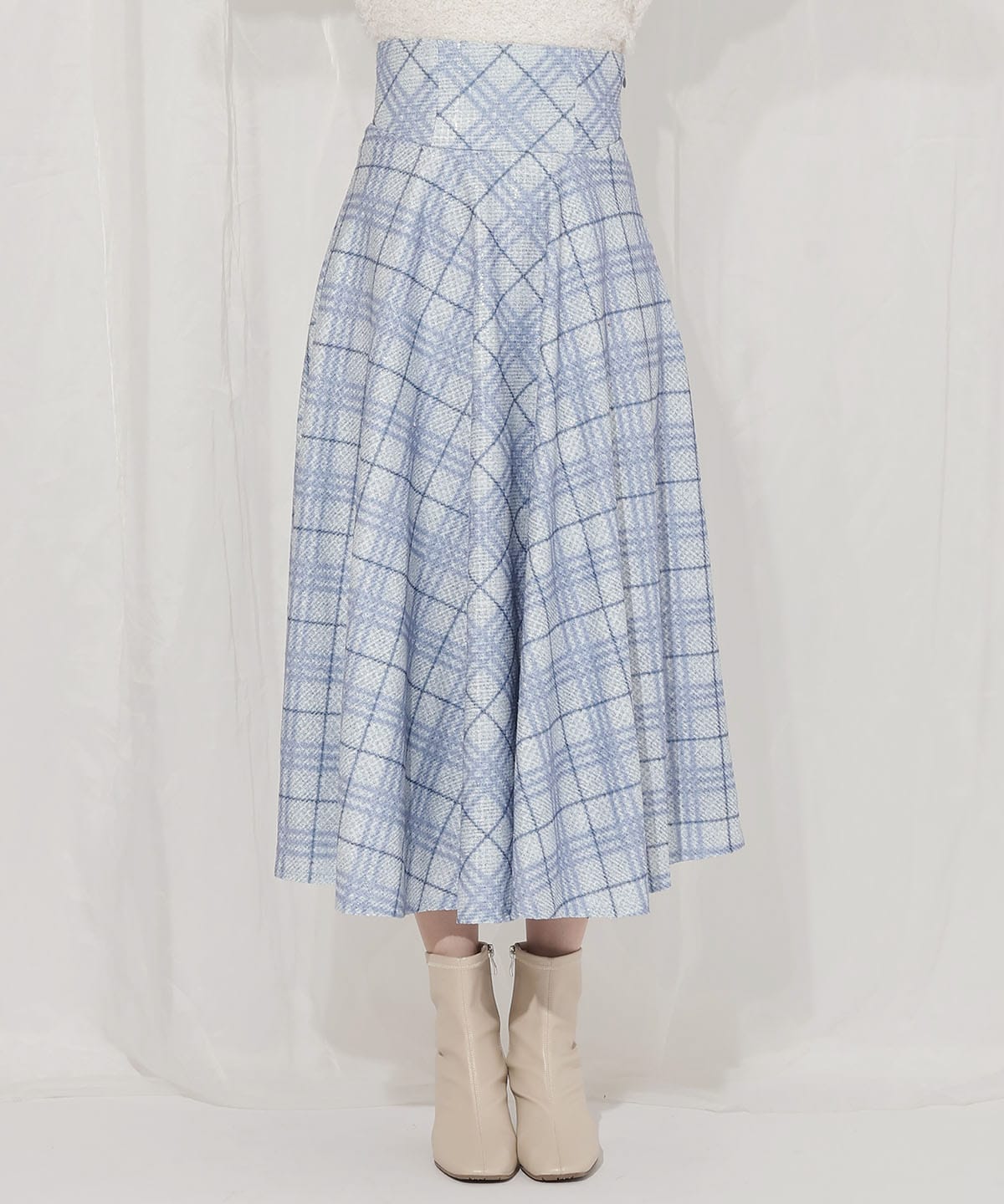 バイヤスチェックサーキュラースカート