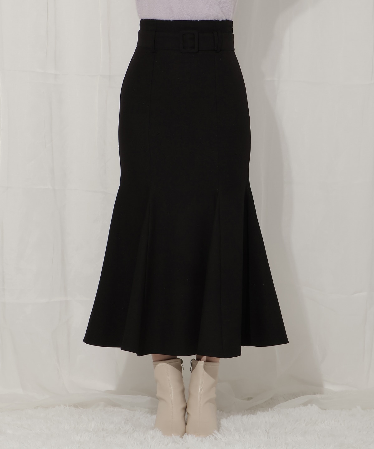 ベルト付きハイウエストマーメイドスカート