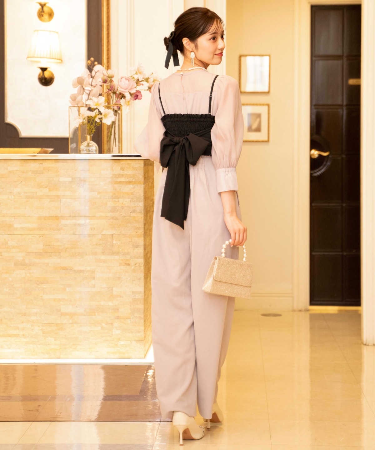 ビスチェ付きオールインワン