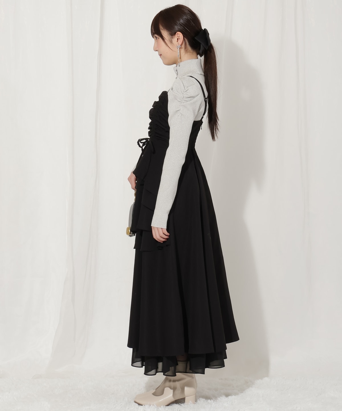 ティアードギャザーキャミワンピース