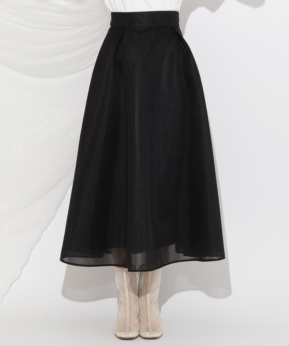 シアーダンボールフレアスカート